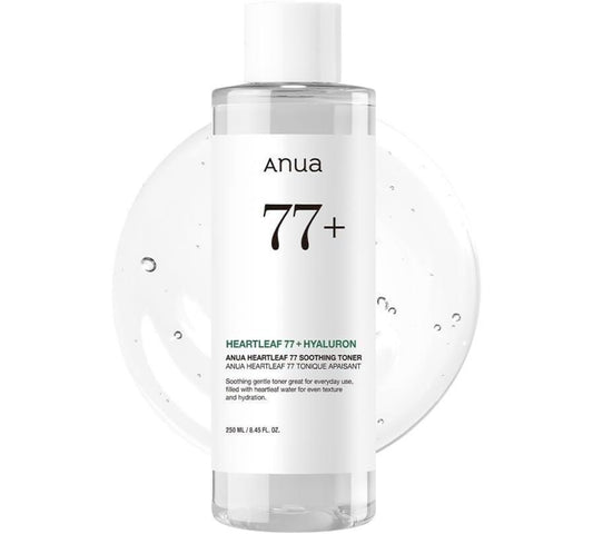 [Anua] Heartleaf 77 Soothing Toner I pH 5.5 Trouble Care, Calming Skin, Refreshing, Hydrating, Purifying, Cruelty Free, Vegan,(250ml / 8.45 fl.oz.)